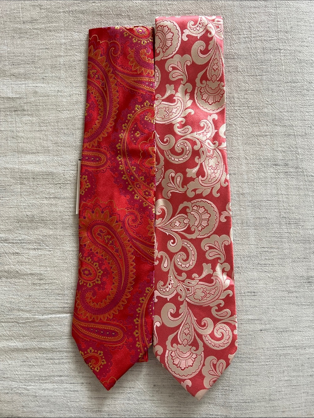 Kids Pink Paisley & Floral Tie Set - Unbranded